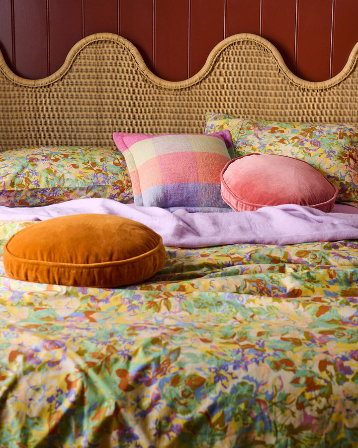 Kip & Co Peach Pie Velvet Pea Cushion