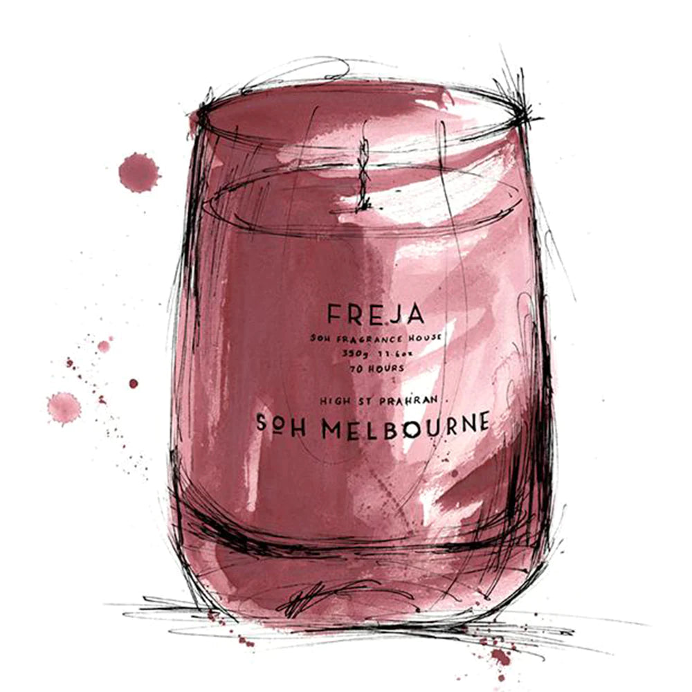 SoH Freja Rouge Matte Glass Candle 350g