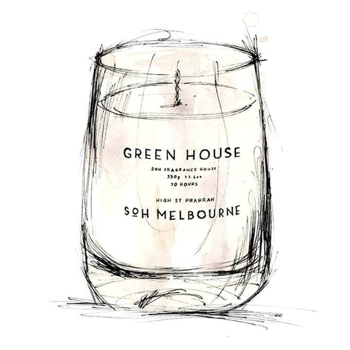 SoH White Matte Candle 350g - Green House
