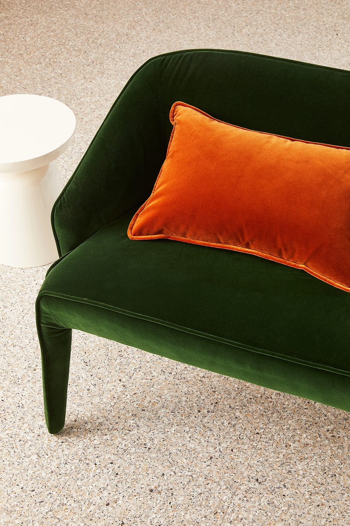 Hommey Velvet Lumbar Cushion - Toffee