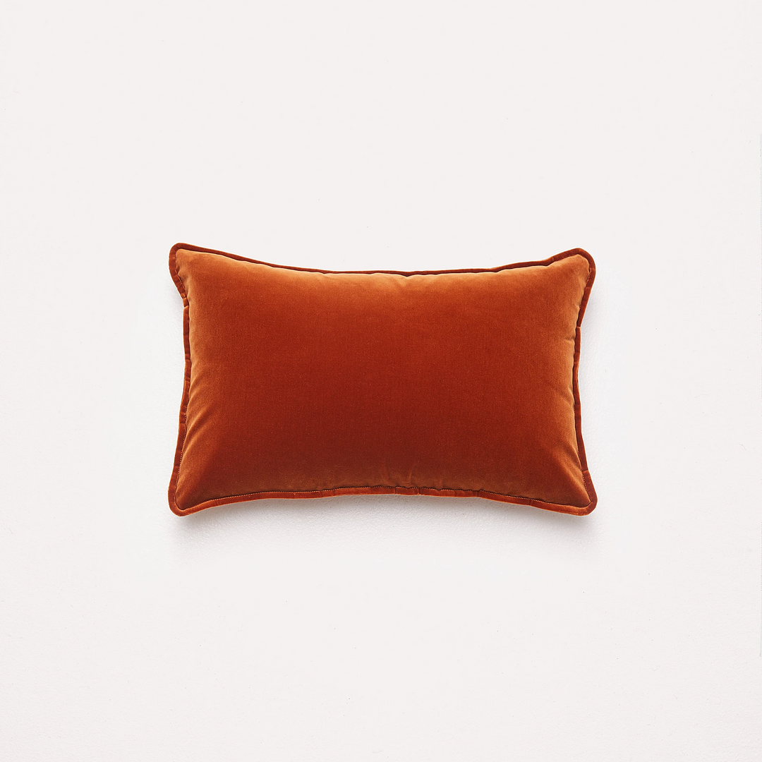 Hommey Velvet Lumbar Cushion - Toffee