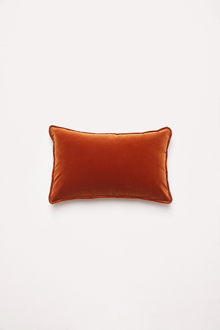 Hommey Velvet Lumbar Cushion - Toffee