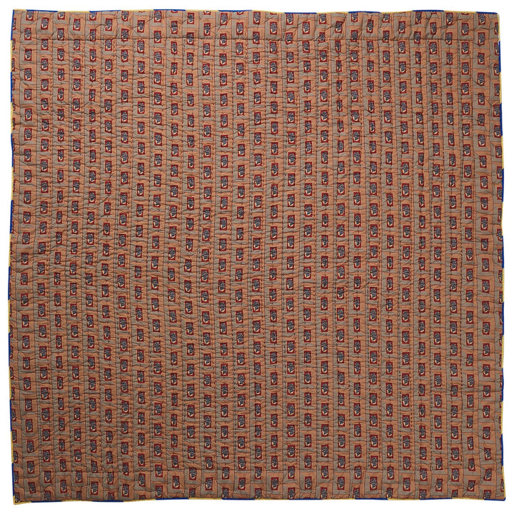 Sage x Clare Clarice Patchwork Bedcover - Azure
