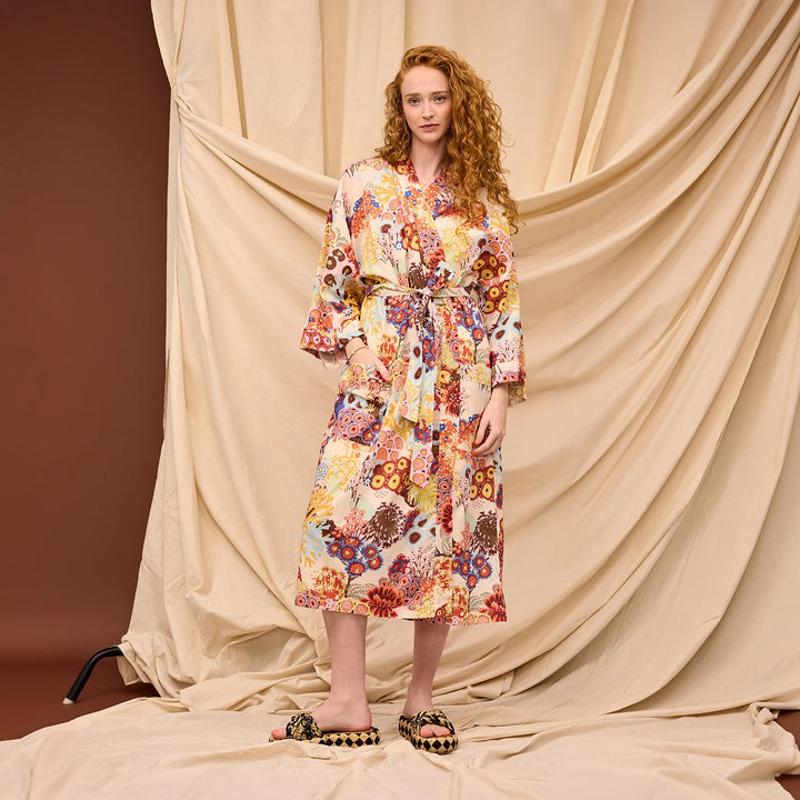 Sage x Clare Cora Cotton Robe - Pearl