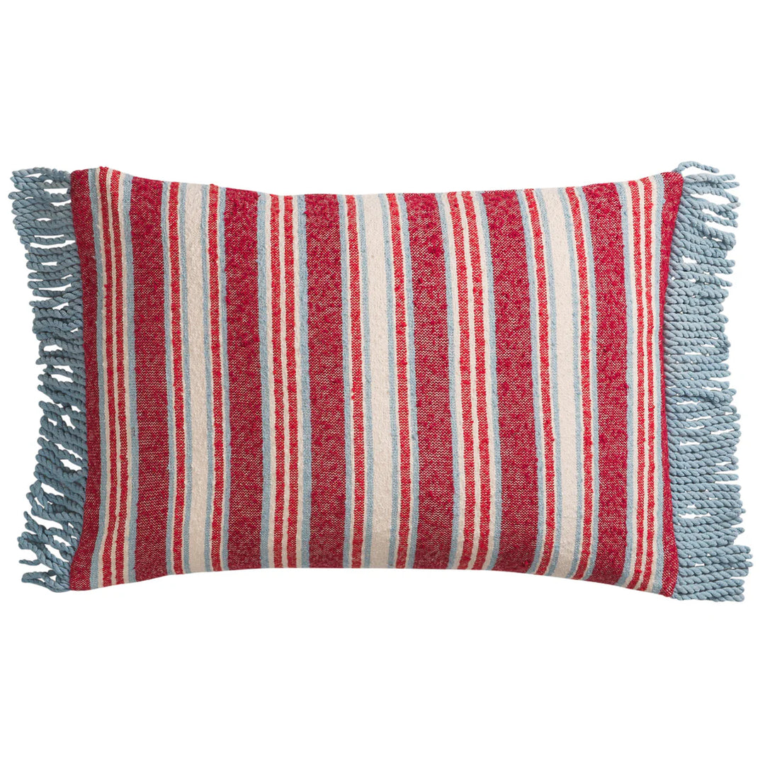 Sage x Clare Selene Woven Cushion - Crimson