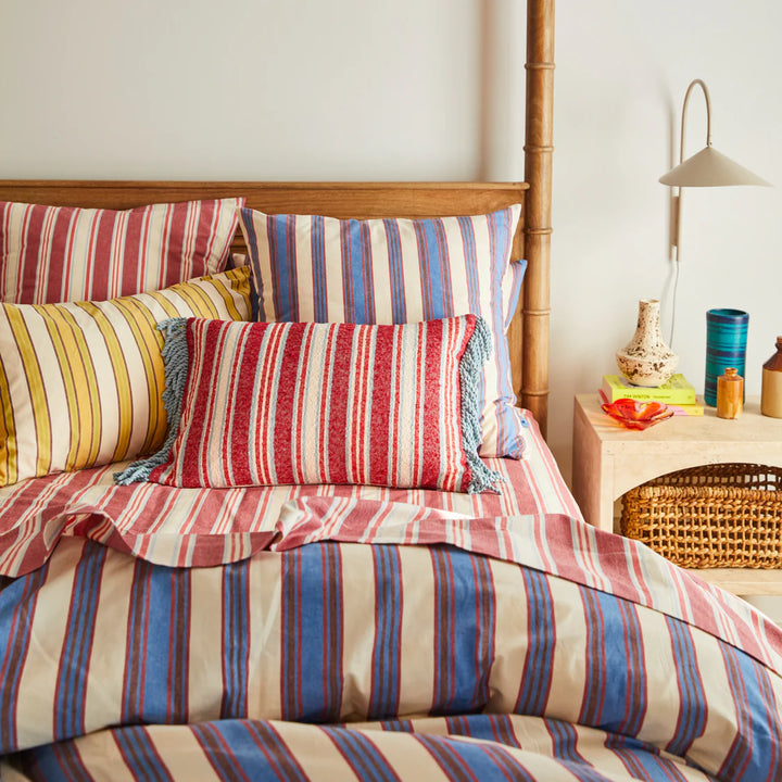 Sage x Clare Selene Woven Cushion - Crimson