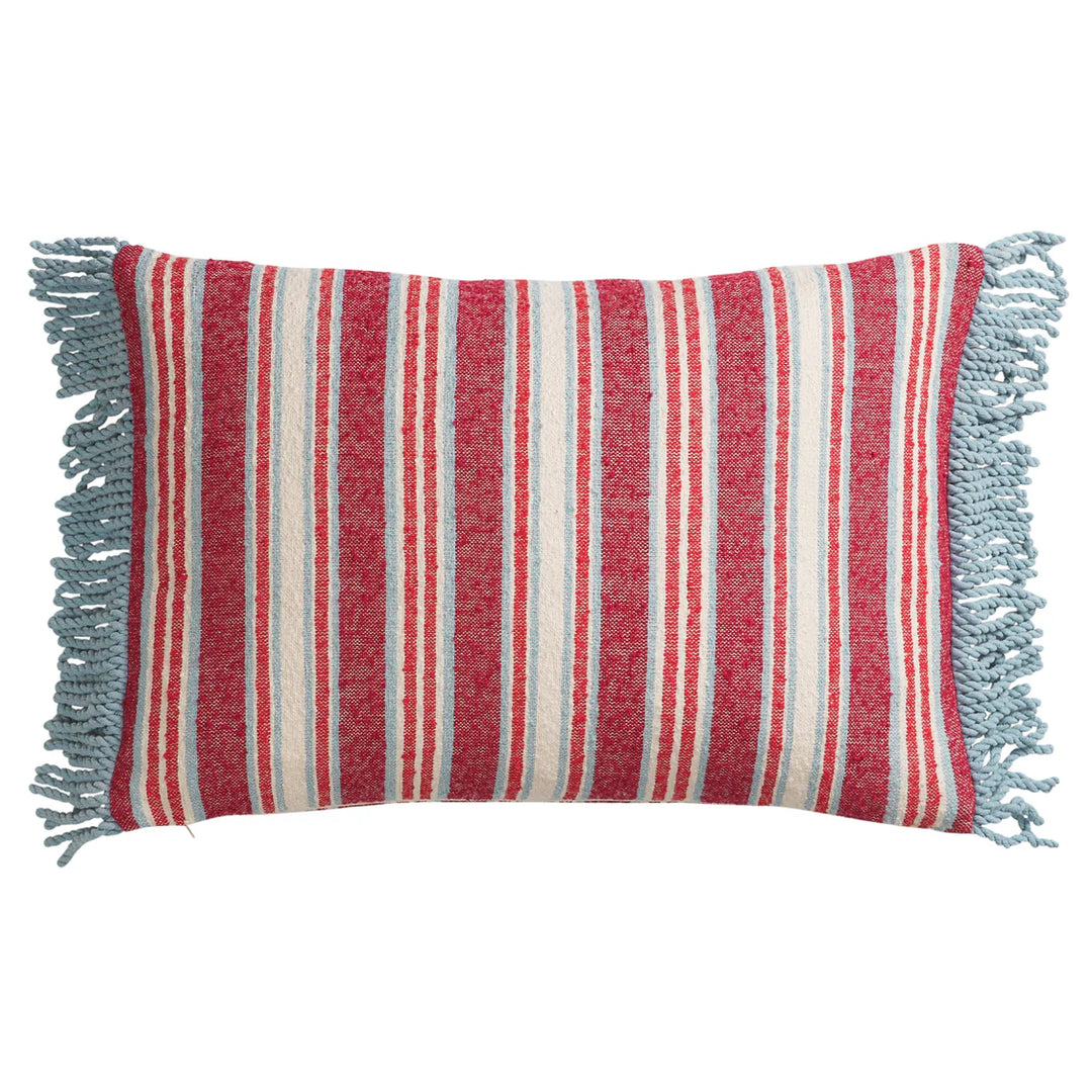 Sage x Clare Selene Woven Cushion - Crimson