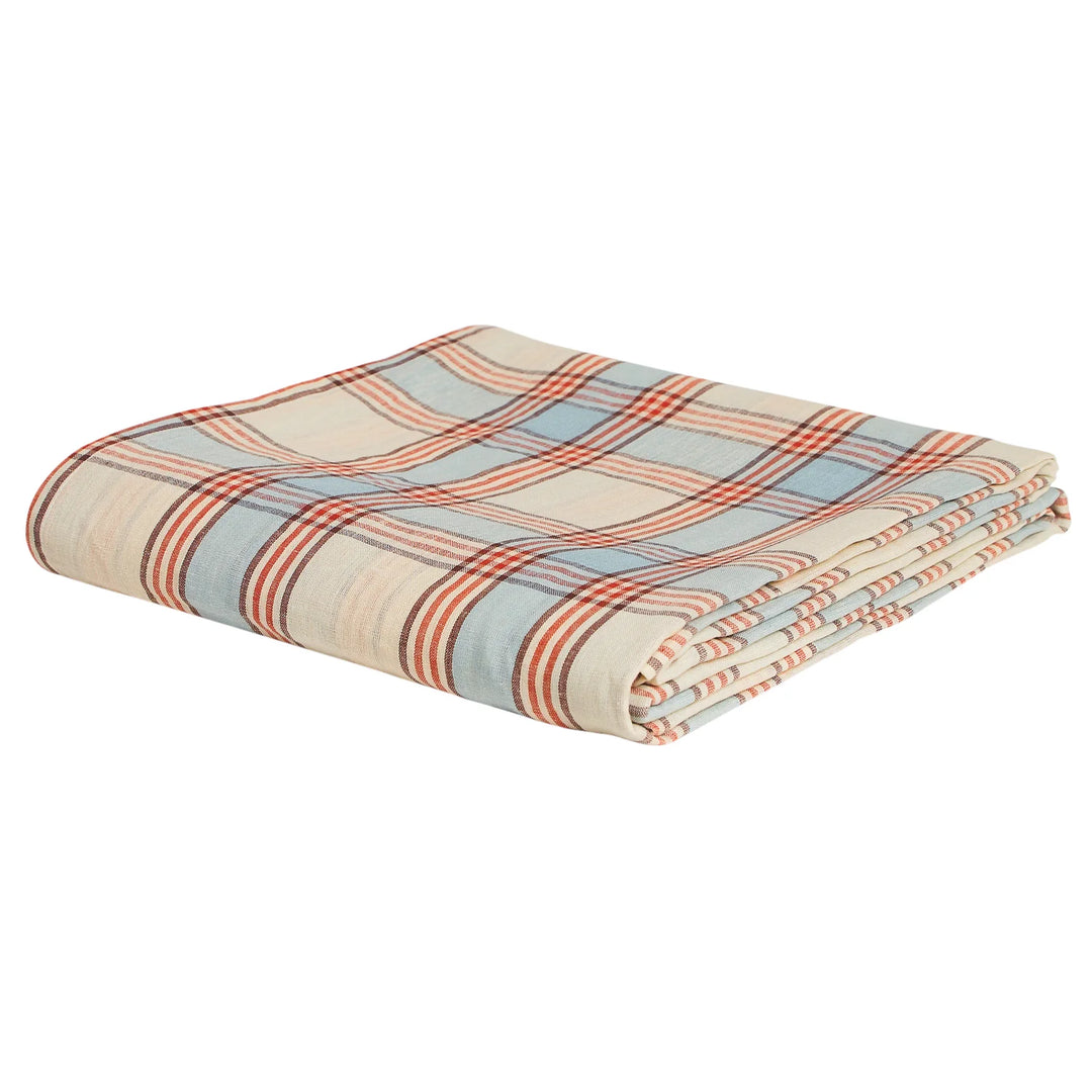Sage x Clare Isla Linen Fitted Sheet - Cerulean