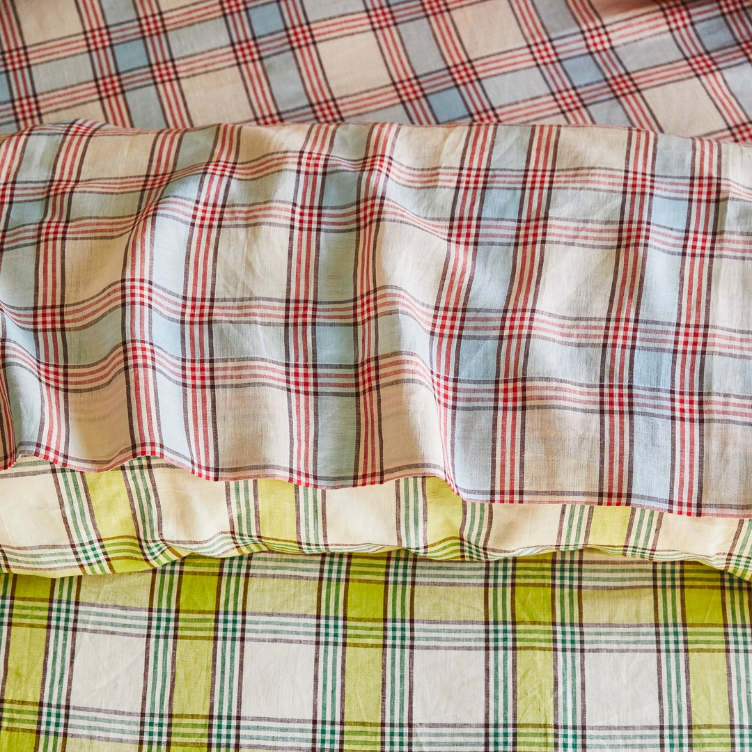 Sage x Clare Isla Linen Fitted Sheet - Cerulean