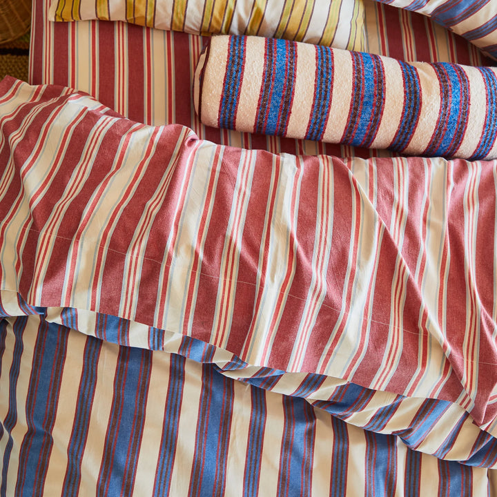 Sage x Clare Selene Cotton Fitted Sheet - Crimson