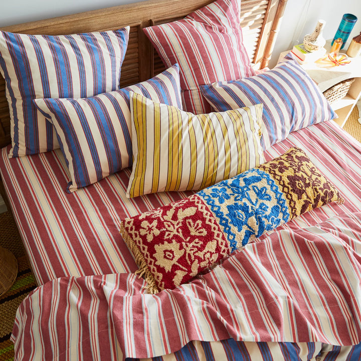 Sage x Clare Selene Cotton Fitted Sheet - Crimson