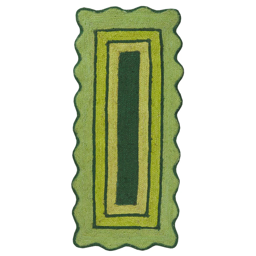 Sage x Clare Melvie Jute Runner - Key Lime