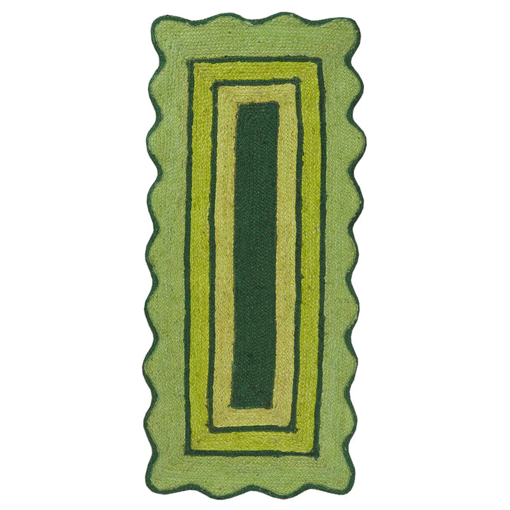 Sage x Clare Melvie Jute Runner - Key Lime