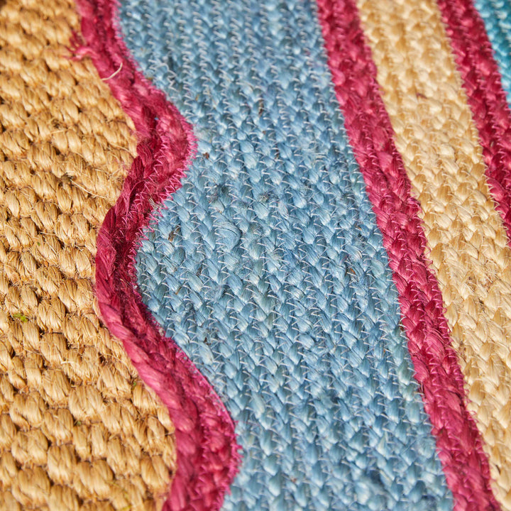 Sage x Clare Melvie Jute Mat - Cerulean