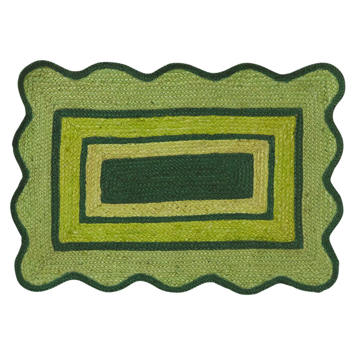 Sage x Clare Melvie Jute Mat - Key Lime - Doormats