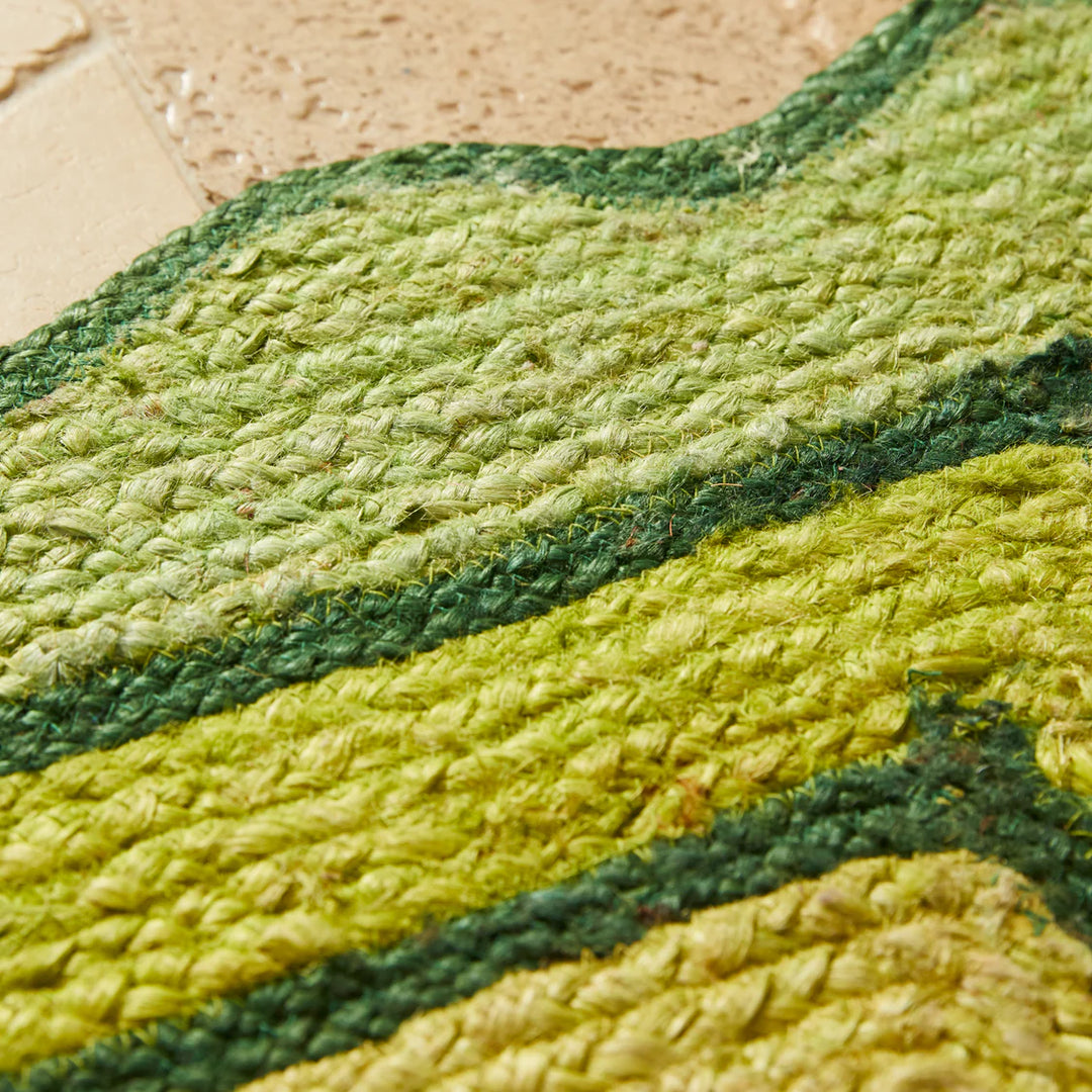 Sage x Clare Melvie Jute Mat - Key Lime FLOORSTOCK