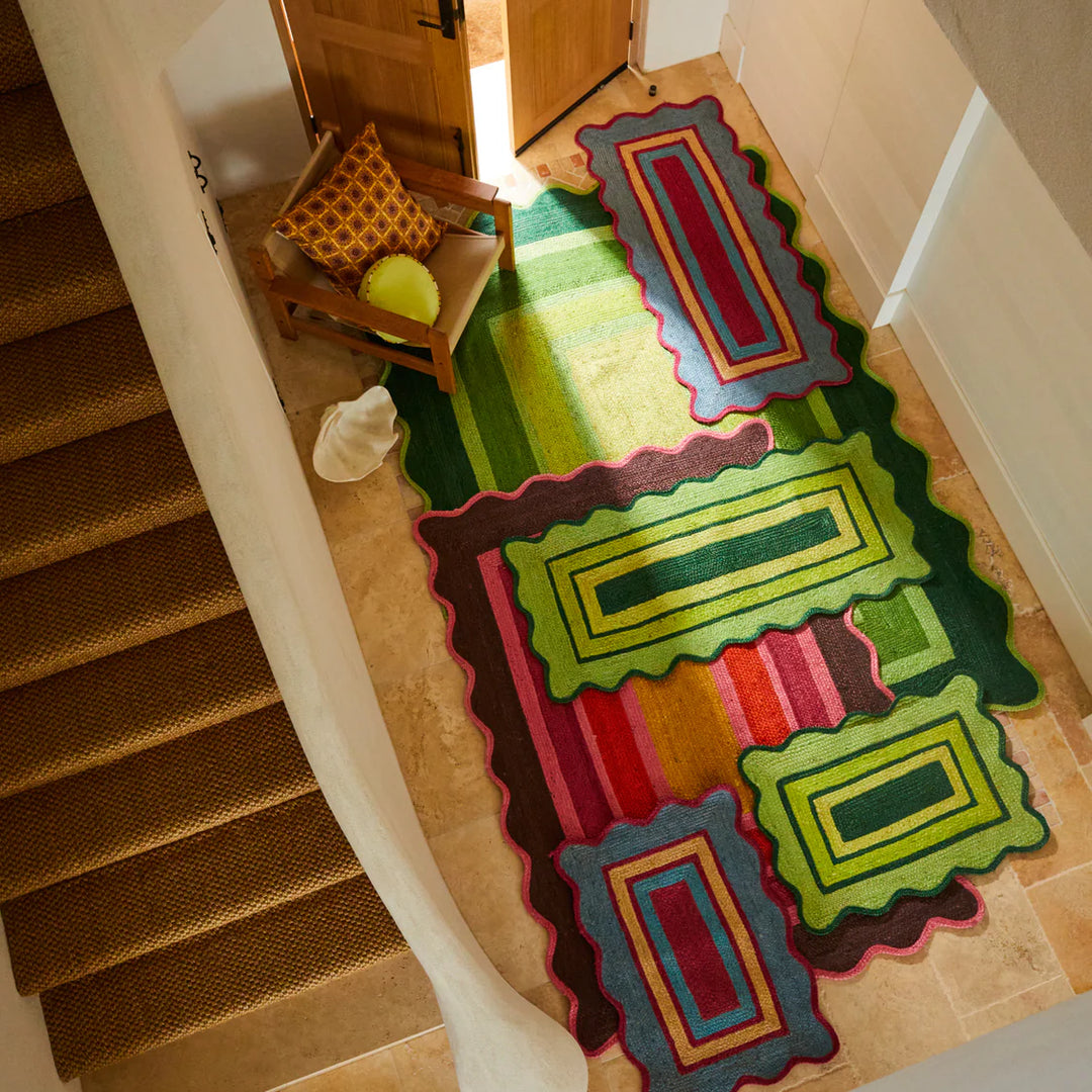 Sage x Clare Melvie Jute Runner - Key Lime