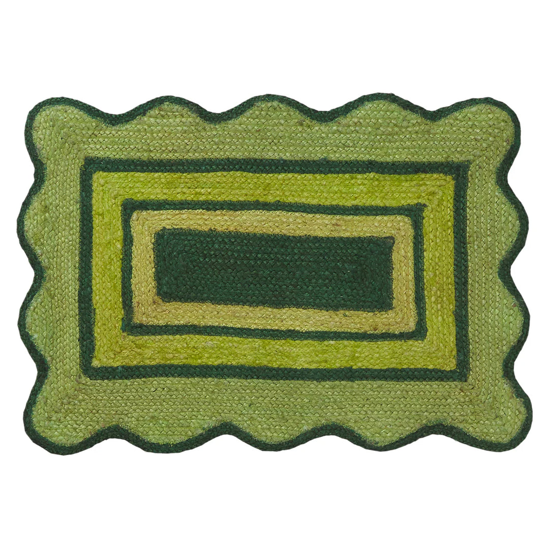 Sage x Clare Melvie Jute Mat - Key Lime FLOORSTOCK