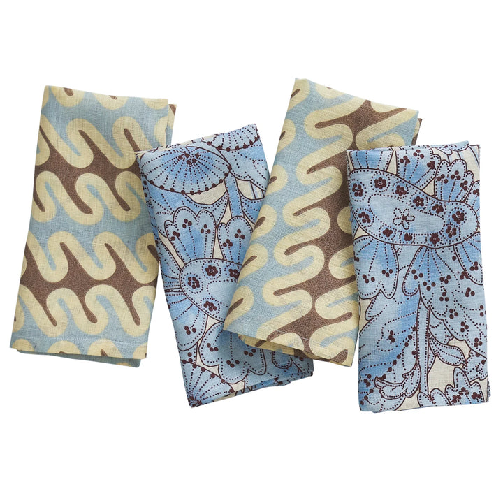 Sage x Clare Lucia Napkin Set - Cerulean