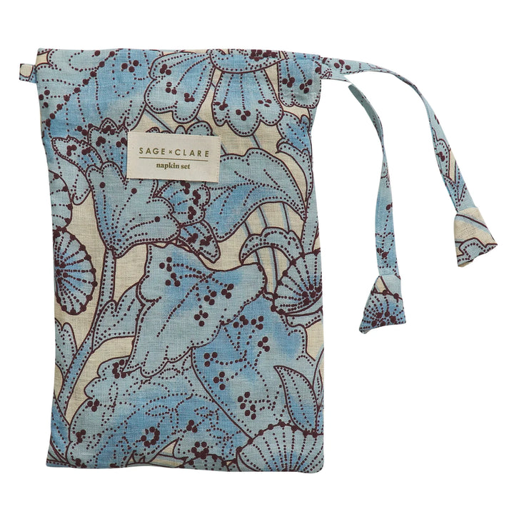 Sage x Clare Lucia Napkin Set - Cerulean