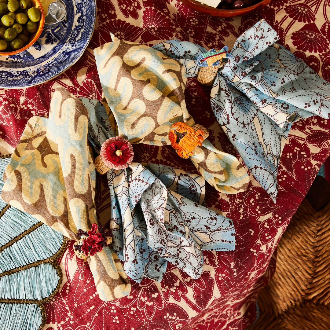 Sage x Clare Lucia Napkin Set - Cerulean