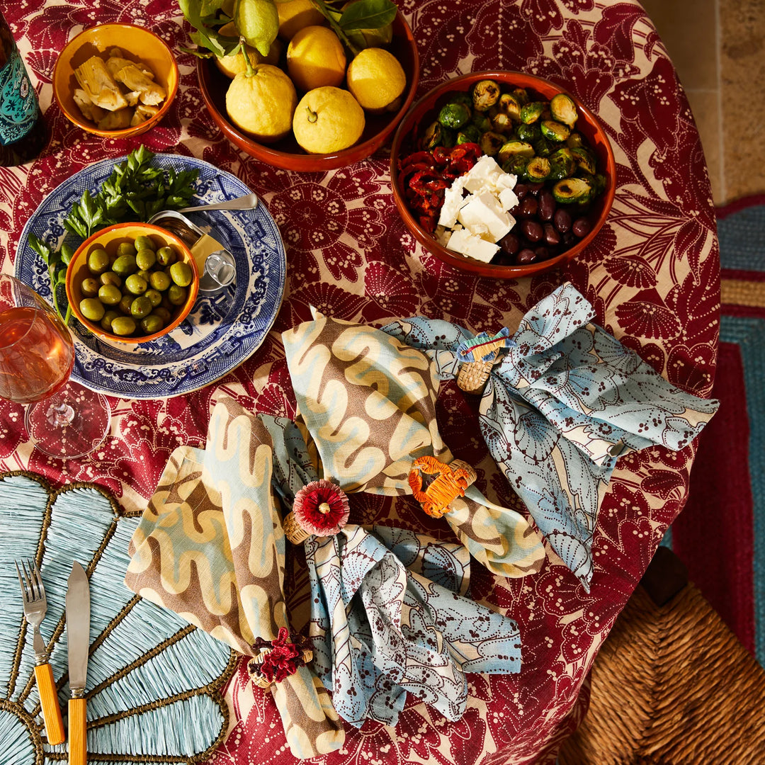 Sage x Clare Lucia Napkin Set - Cerulean