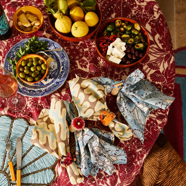 Sage x Clare Lucia Napkin Set - Cerulean