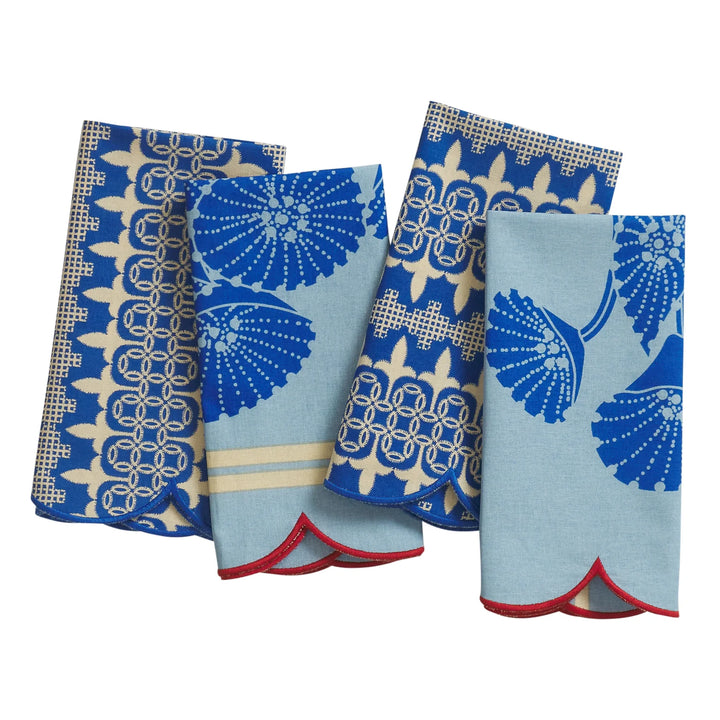 Sage x Clare Elena Napkin Set - Cerulean