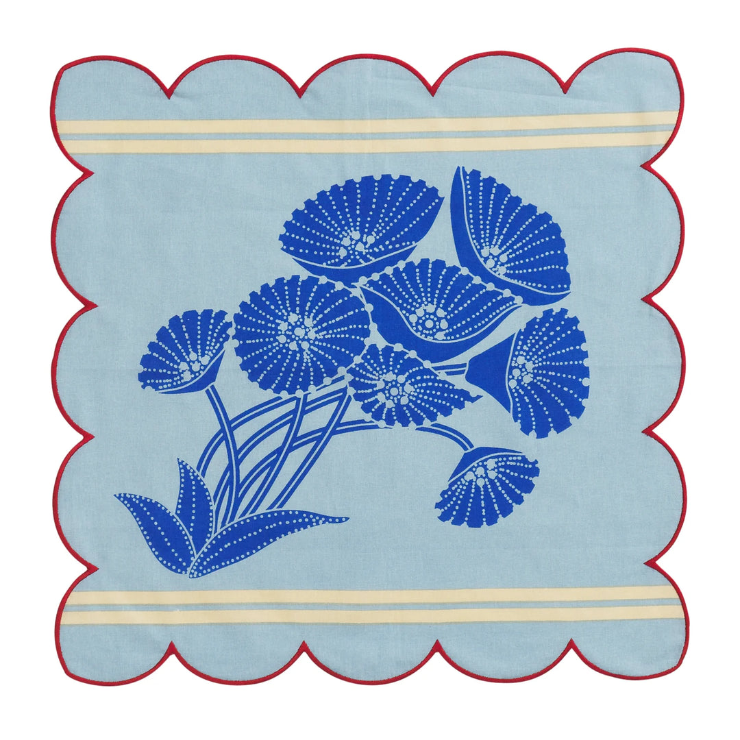 Sage x Clare Elena Napkin Set - Cerulean