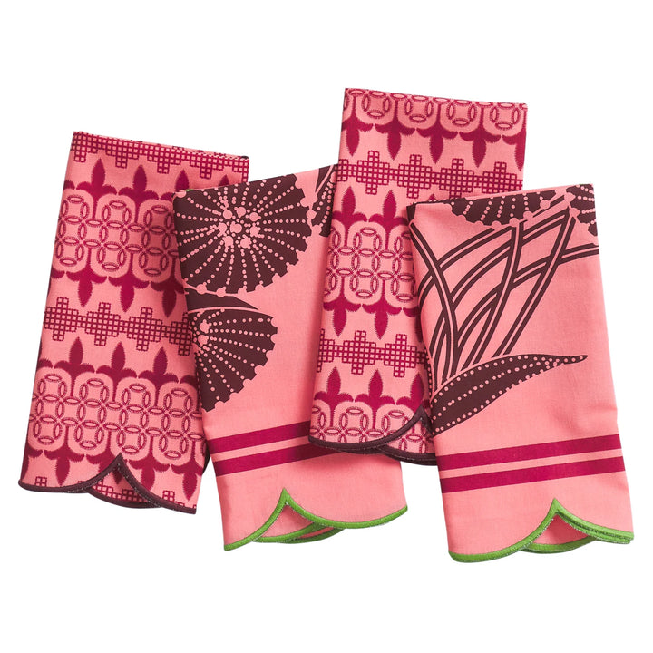 Sage x Clare Elena Napkin Set - Hibiscus
