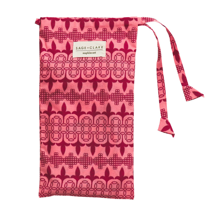 Sage x Clare Elena Napkin Set - Hibiscus