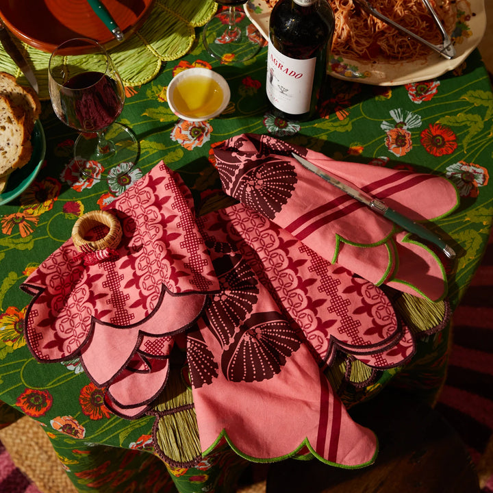 Sage x Clare Elena Napkin Set - Hibiscus