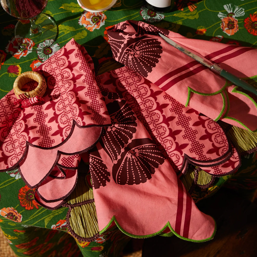 Sage x Clare Elena Napkin Set - Hibiscus
