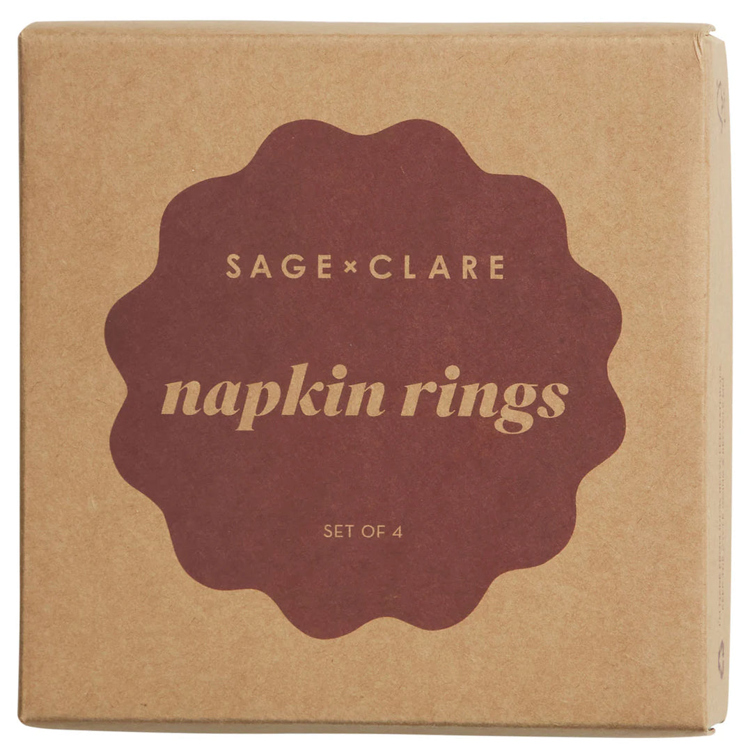 Sage x Clare Aria Napkin Ring Set - Flame