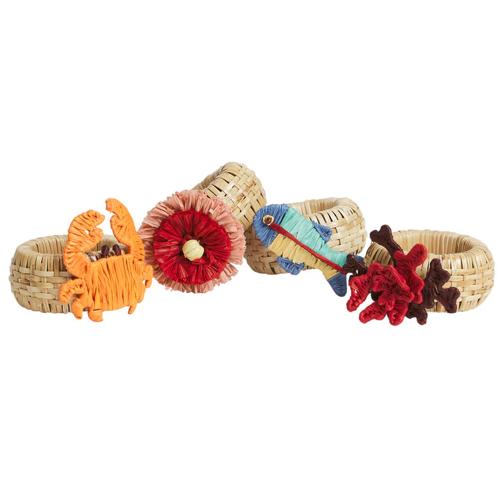 Sage x Clare Aria Napkin Ring Set - Flame