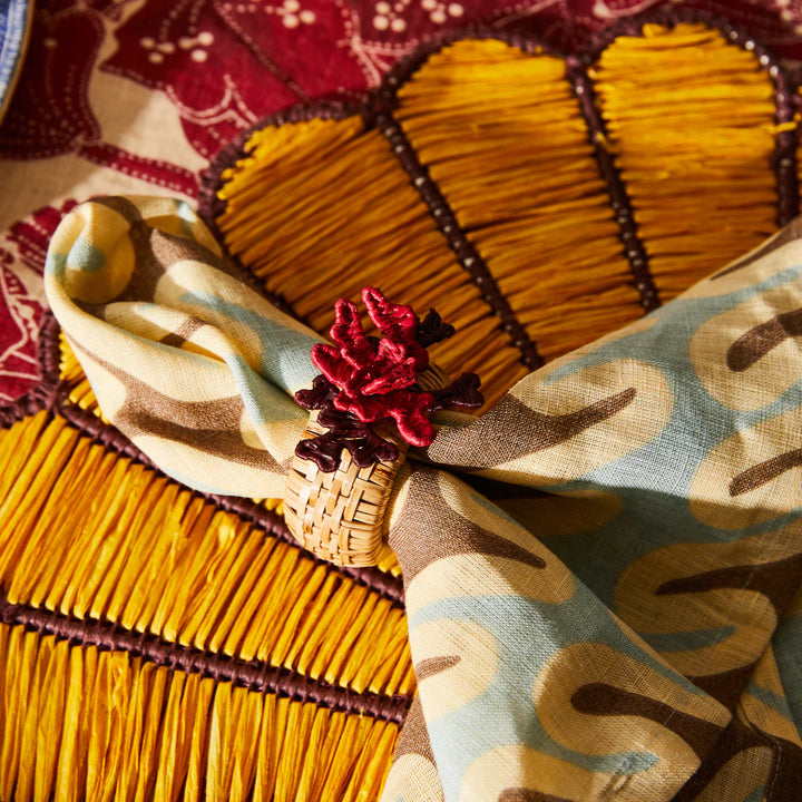 Sage x Clare Aria Napkin Ring Set - Flame