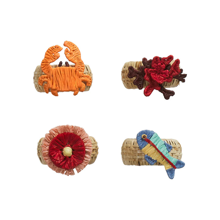 Sage x Clare Aria Napkin Ring Set - Flame