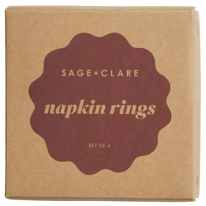 Sage x Clare Aria Napkin Ring Set - Dune
