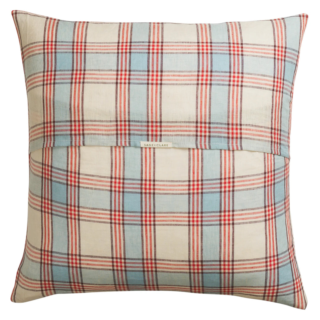 Sage x Clare Isla Linen Euro Pillowcase Set - Cerulean
