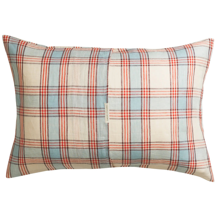 Sage x Clare Isla Linen Pillowcase Set - Cerulean