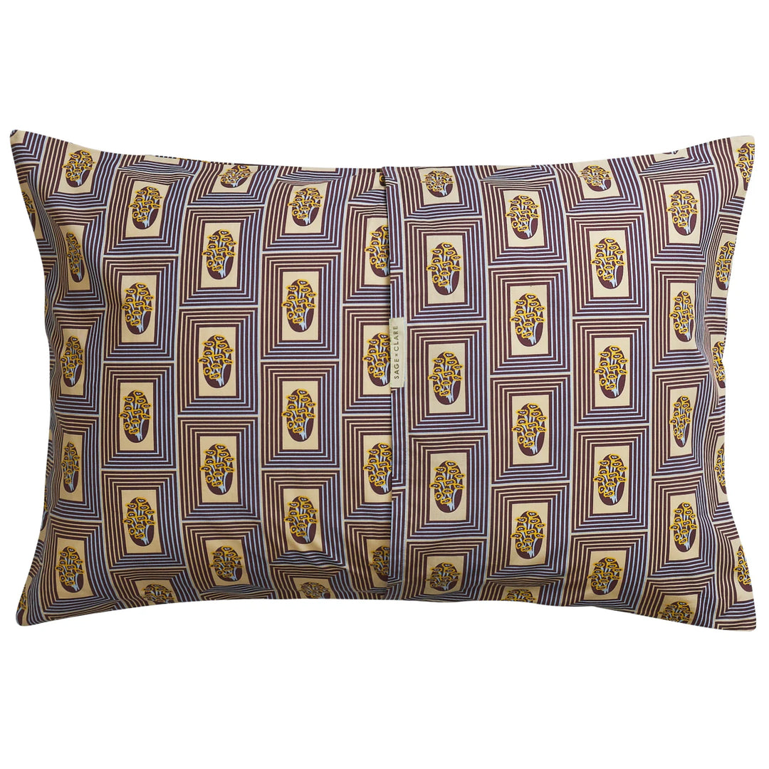 Sage x Clare Antonella Cotton Pillowcase Set - Garnet