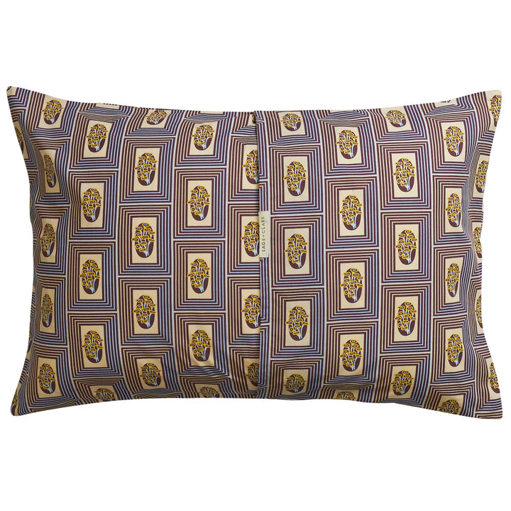 Sage x Clare Antonella Cotton Pillowcase Set - Garnet