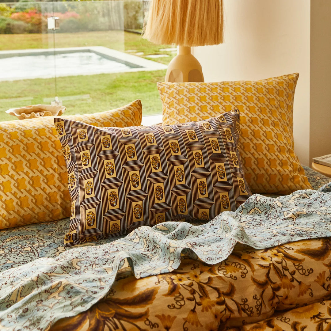 Sage x Clare Antonella Cotton Pillowcase Set - Garnet