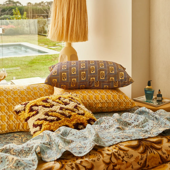 Sage x Clare Antonella Cotton Pillowcase Set - Garnet