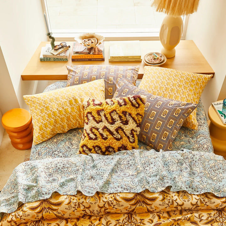 Sage x Clare Antonella Cotton Pillowcase Set - Garnet