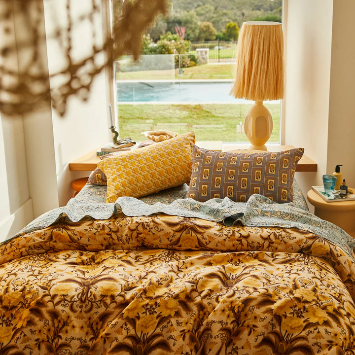 Sage x Clare Antonella Cotton Pillowcase Set - Garnet