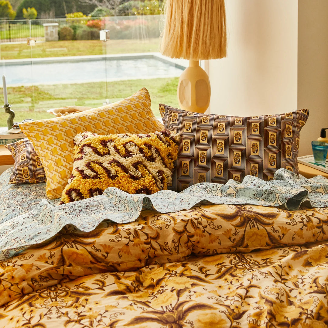 Sage x Clare Antonella Cotton Pillowcase Set - Garnet