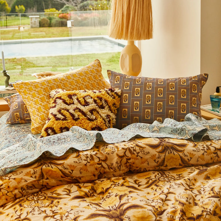 Sage x Clare Antonella Cotton Pillowcase Set - Garnet