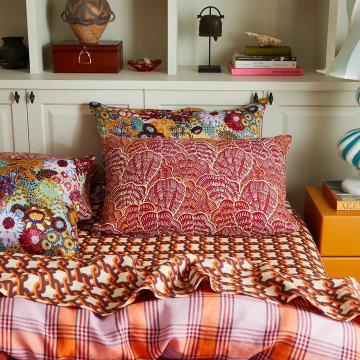 Sage x Clare Claudelle Linen Pillowcase Set - Crimson