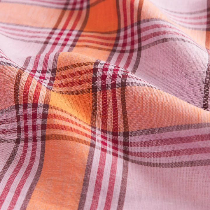 Sage x Clare Isla Linen Fitted Sheet - Vivid Coral